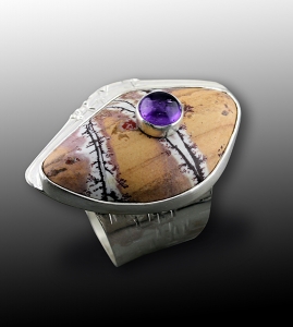 Double Decker Stone Ring by Janet Alexander