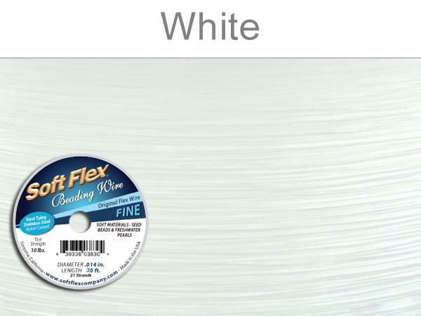 Soft Flex Beading Wire, White, 014 Inch, 30 Feet | BDC-414.01