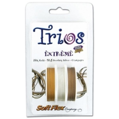 Soft Flex Trio, Extreme Bead Wire, 0.019 Inch, 10 Feet, Pack of 3||BDC-405.10