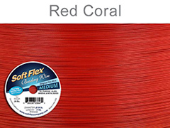 Soft Flex Beading Wire, Red Coral, .019 Inch, 30 Feet||BDC-419.05