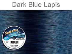 Soft Flex Beading Wire, Dark Blue Lapis, .019 Inch, 30 Feet||BDC-419.10