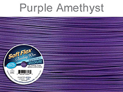 Soft Flex Beading Wire, Purple Amethyst, .019 Inch, 30 Feet||BDC-419.12