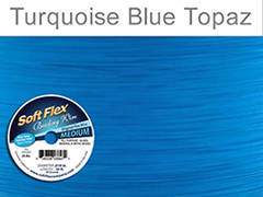 Soft Flex Beading Wire, Turquoise Blue Topaz, .019 Inch, 30 Feet||BDC-419.13