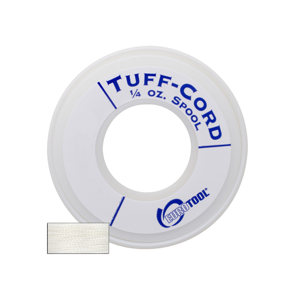 Tuff-Cord Beading Cord, White, Size 0, 145 Yards||BDC-501.00