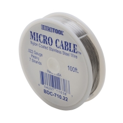 Micro Cable Beading Cord, Steel, .022 Inch, 100 Feet, 7 Strands||BDC-710.22