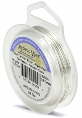 Artistic Non-Tarnish Silver Wire, 24 Gauge, 15 Yards||BDC-826.40