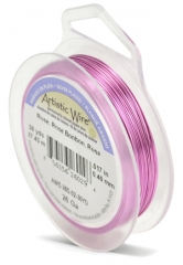 Artistic Colored Silver Wire, Rose, 26 Gauge, 30 Yards||BDC-827.32