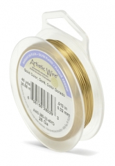 Artistic Colored Silver Wire, Gold, 28 Gauge, 40 Yards||BDC-828.33