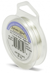 Artistic Non-Tarnish Silver Wire, 28 Gauge, 40 Yards||BDC-828.40