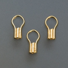 Gold Plated EZ Crimp End Cord Fasteners, Pack of 80||BDS-308.05