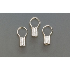 Silver Plated EZ Crimp End Cord Fasteners, Pack of 80||BDS-308.06