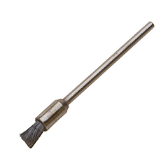 1/4" END BRUSH-STEEL, STRAIGHT, 3/32" mandrel||BRS-456.00