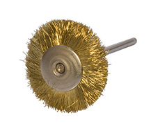 3/4" MOUNTED BRUSH-BRASS, STRAIGHT, 3/32" mandrel||BRS-461.00