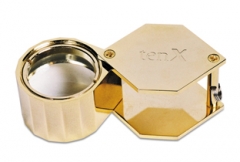 Loupe, 10X Hex Triplet, Gold, 21.5 Millimeter||ELP-746.02