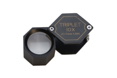 Economy Hexagonal Loupe, 10X Triplet, Black 20.5 Millimeters||ELP-757.01