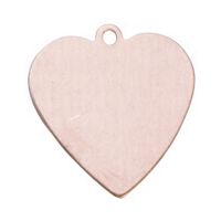 Copper Shape, Heart with Ring, 5/8 by 5/8 inch, 6 Pieces||MET-130.05