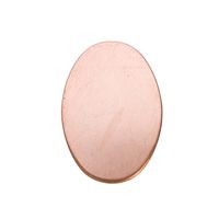 Copper Shape, Oval, 17/32 by 23/32 Inch, 6 Pieces||MET-130.30