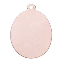 Copper Shape, Oval, 1 by 1-7/16 Inch, 6 Pieces||MET-130.32