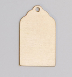 Brass Luggage Tag with Hole, 24 Gauge, 13/16 by 1/2 Inch, Pack of 6||MET-450.18