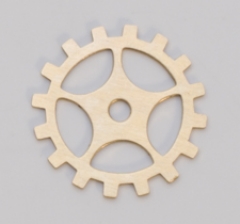 Brass Gear with Spoke, 24 Gauge, 3/4 Inch, Pack of 144||MET-450.40G