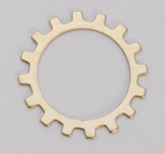 Brass Open Gear, 24 Gauge, 3/4 Inch, Pack of 6||MET-450.46