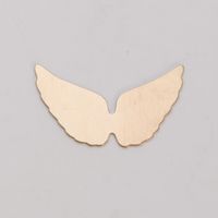 BRASS 24ga - ANGEL WINGS - Pack of 6||MET-450.72