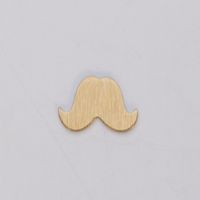 BRASS 24ga - SMALL MUSTACHE - Pack of 6||MET-450.78