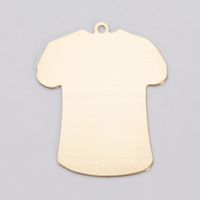 BRASS 24ga - SMALL T-SHIRT W/RING - Pack of 6||MET-460.70