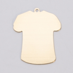 BRASS 24ga - SMALL T-SHIRT W/RING - Pack of 144||MET-460.70G