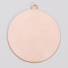 Copper Circle with a Ring, 24 Gauge, 3/4 Inch, Pack of 6||MET-500.50