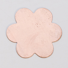 Copper 6-Petal Flower, 24 Gauge, 1-3/8 Inch, Pack of 6||MET-540.20