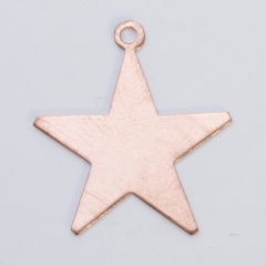 Copper Star with Ring, 24 Gauge, 1 Inch, Pack of 144||MET-550.02G