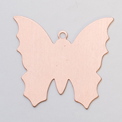 Copper Butterfly with Ring, 24 Gauge, 1-3/8 by 1-1/4 Inch, Pack of 6||MET-550.26