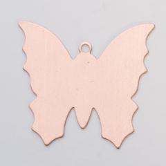 Copper Butterfly with Ring, 24 Gauge, 1-3/8 by 1-1/4 Inch, Pack of 144||MET-550.26G