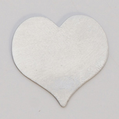 Nickel Silver Heart, 24 Gauge, 13/16 by 7/8 Inch, Pack of 6||MET-635.30