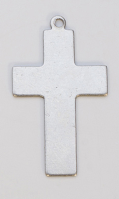 Nickel Silver Cross with Ring, 24 Gauge, 5/8 by 1 Inch, Pack of 6||MET-650.16