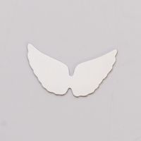 NICKEL SILVER 24ga - ANGEL WINGS - Pack of 6||MET-650.72