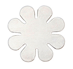 SILVER FILLED 24GA- 1"  8 PETAL FLOWER- PK/2||MET-740.10