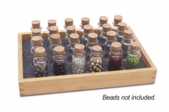 Wood Bottle Storage Tray, 20 Bottles, 7-1/4 by 5-1/4 by 1 Inches||PKG-210.20