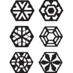 Metal Clay Design Block, Small Hexagon Blocks, Set of 3||STM-140.90