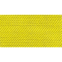 100% Silk Beading Thread, Yellow, Size 2, 10 Pack||BDC-237.02