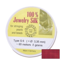 100% Jewelry Silk Beading Thread, Garnet, Size 8||BDC-336.08