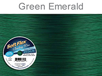 Soft Flex Beading Wire, Green Emerald, .019 Inch, 30 Feet||BDC-419.16