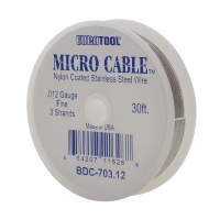 Micro Cable Beading Cord, Steel, .012 Inch, 30 Feet, 3 Strands||BDC-703.12