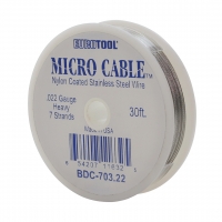 Micro Cable Beading Cord, Steel, .022 Inch, 30 Feet, 7 Strands||BDC-703.22