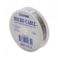 Micro Cable Beading Cord, Steel, .012 Inch, 100 Feet, 3 Strands||BDC-710.12