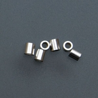 Sterling Silver Tube Crimp Beads, 2 X 2 Millimeters, Pack of 100||BDS-110.06