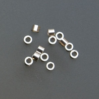 Sterling Silver Mini Tube Crimp Beads, 1 x 0.97 Millimeters, Pack of 100||BDS-115.06