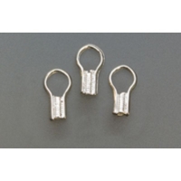 Silver Plated EZ Crimp End Cord Fasteners, Pack of 80||BDS-308.06