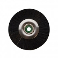 Metal-Hub Brushes, Black, Stiff Brush - Green Nylon Made In Germany||BRS-210.05